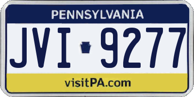 PA license plate JVI9277