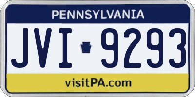 PA license plate JVI9293