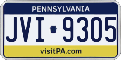 PA license plate JVI9305