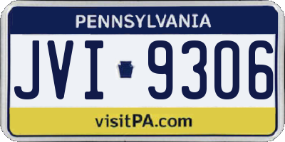 PA license plate JVI9306