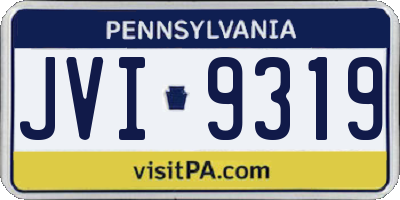 PA license plate JVI9319