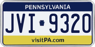 PA license plate JVI9320