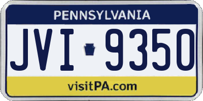 PA license plate JVI9350