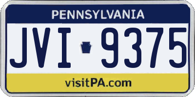 PA license plate JVI9375