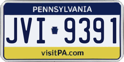 PA license plate JVI9391