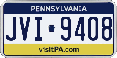 PA license plate JVI9408