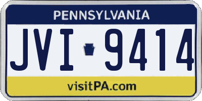 PA license plate JVI9414