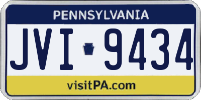 PA license plate JVI9434