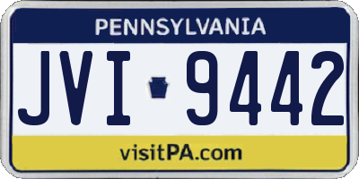 PA license plate JVI9442