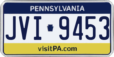 PA license plate JVI9453