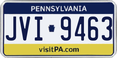 PA license plate JVI9463