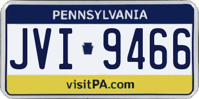 PA license plate JVI9466