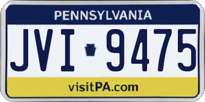 PA license plate JVI9475