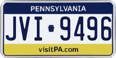 PA license plate JVI9496