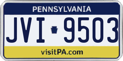 PA license plate JVI9503