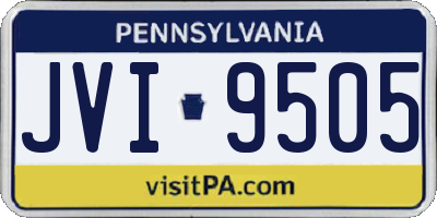PA license plate JVI9505