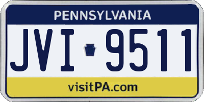 PA license plate JVI9511