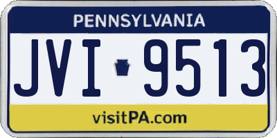 PA license plate JVI9513