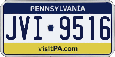 PA license plate JVI9516