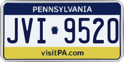 PA license plate JVI9520