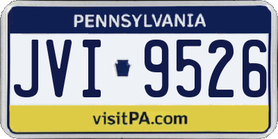 PA license plate JVI9526