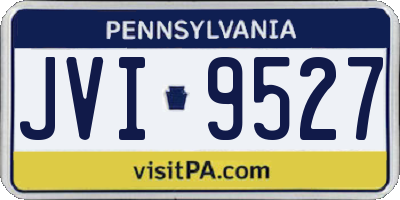 PA license plate JVI9527