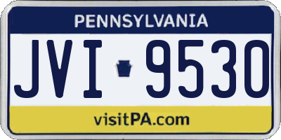 PA license plate JVI9530
