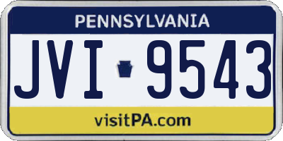 PA license plate JVI9543