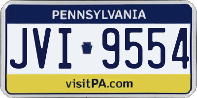 PA license plate JVI9554