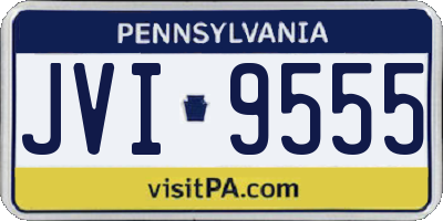 PA license plate JVI9555