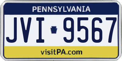 PA license plate JVI9567