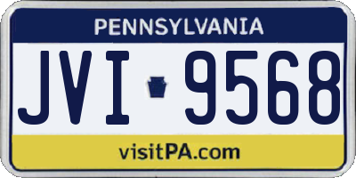 PA license plate JVI9568