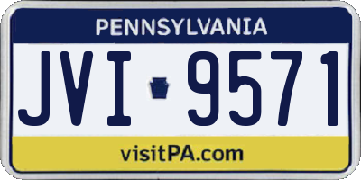 PA license plate JVI9571