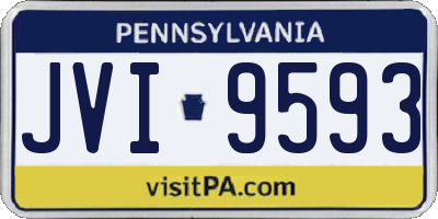 PA license plate JVI9593