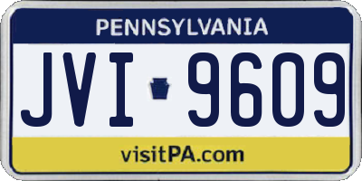 PA license plate JVI9609