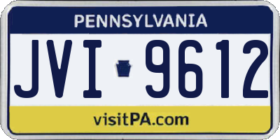 PA license plate JVI9612
