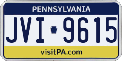 PA license plate JVI9615