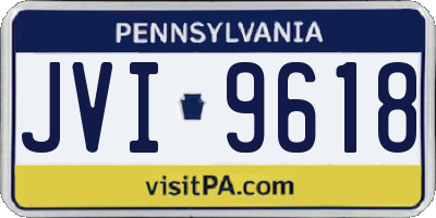PA license plate JVI9618