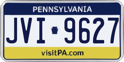 PA license plate JVI9627