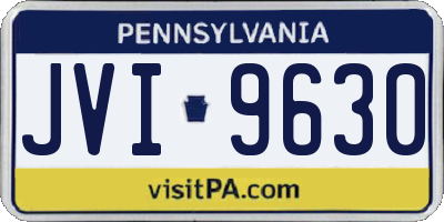 PA license plate JVI9630