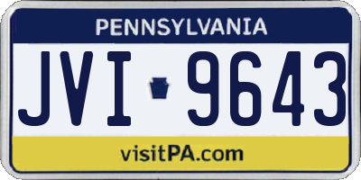 PA license plate JVI9643