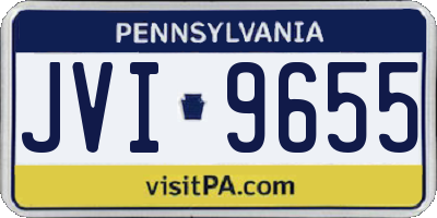 PA license plate JVI9655