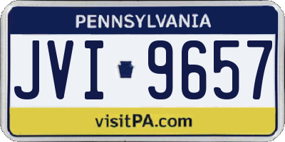 PA license plate JVI9657