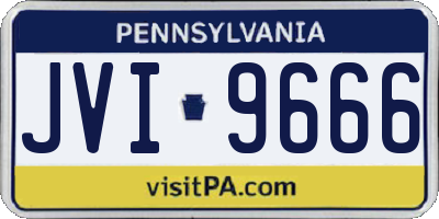 PA license plate JVI9666