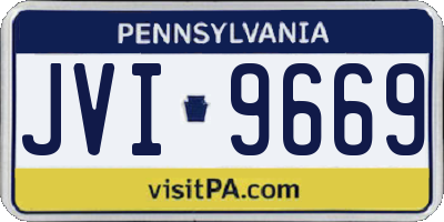 PA license plate JVI9669