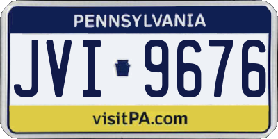 PA license plate JVI9676