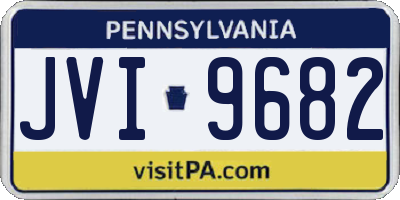 PA license plate JVI9682