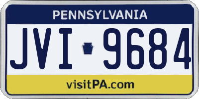 PA license plate JVI9684