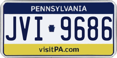 PA license plate JVI9686