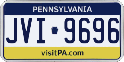 PA license plate JVI9696
